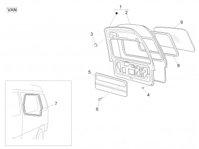 Πίσω πόρτα - τζάμι